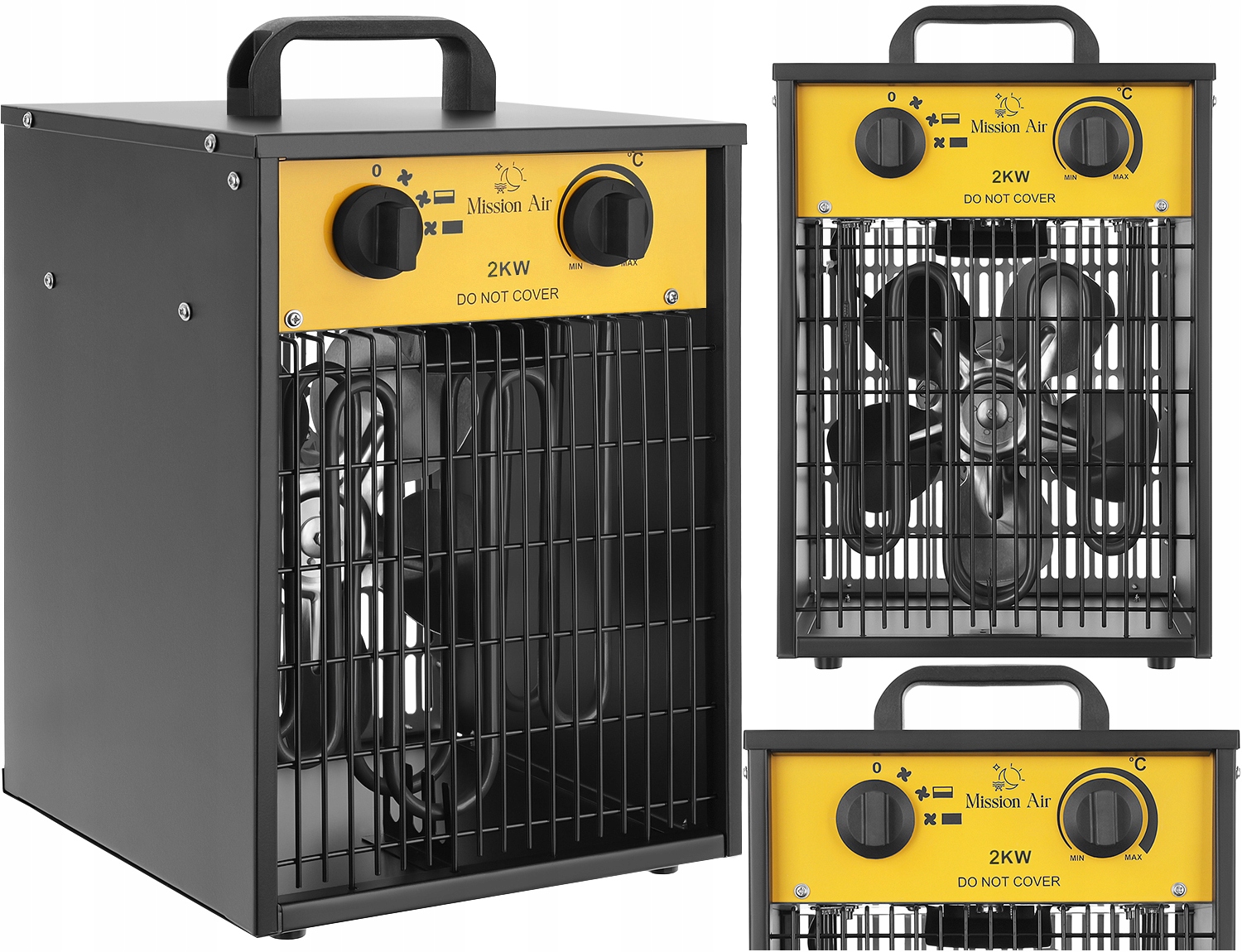 Nagrzewnica Elektryczna Powietrza Dmuchawa Grzejnik Farelka MissionAir 2kW