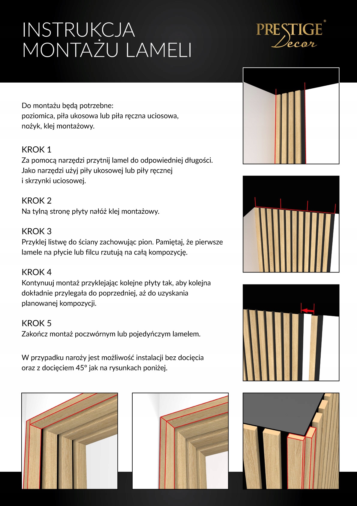 Lamel ścienny MDF Orzech 1 szt. Marka inna