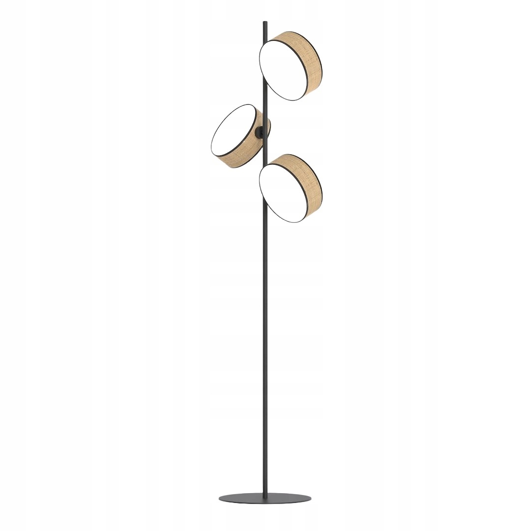 Podlahová lampa Japandi Drumz LP3 Ratan v minimalistickom štýle