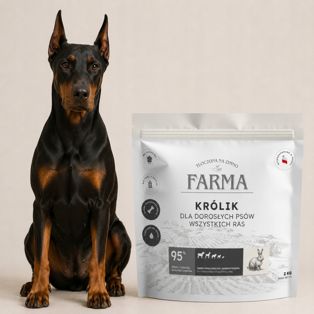 Farma Królik 2 kg – karma tłoczona na zimno dla psa