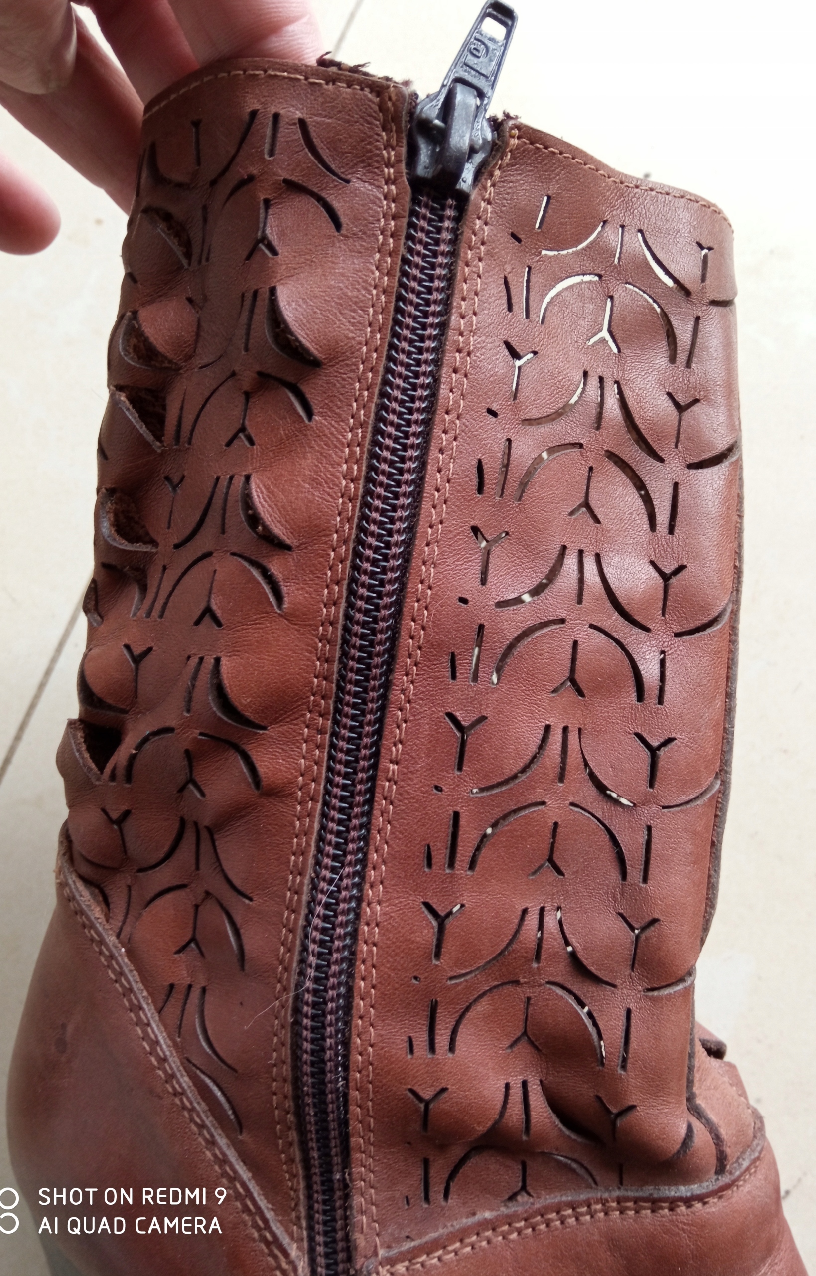 JOE SANCHEZ SPAIN 38 39 skóra naturalna brąz ażur Rozmiar 38