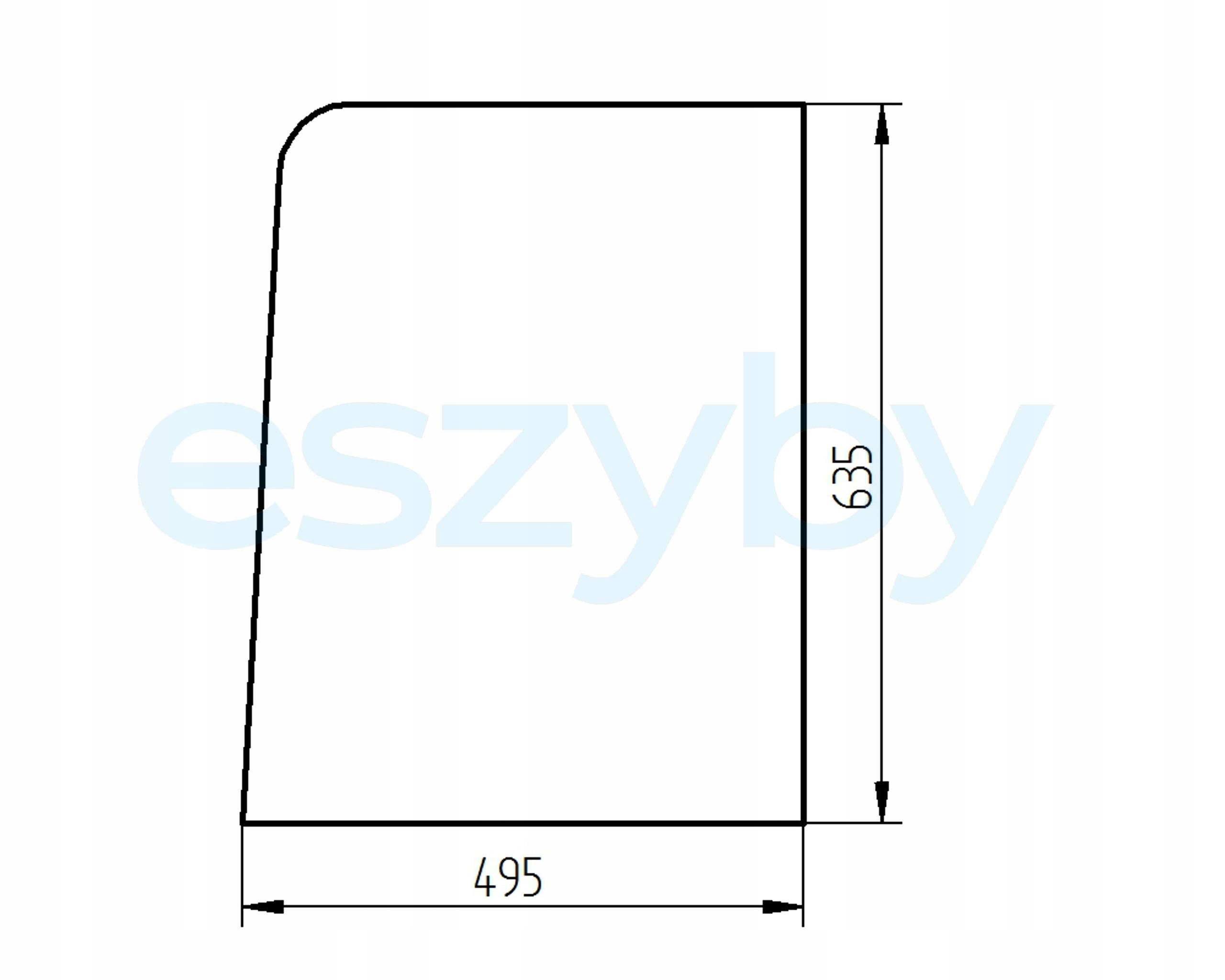 sklo bagr Volvo boční pravé zadní 7418291