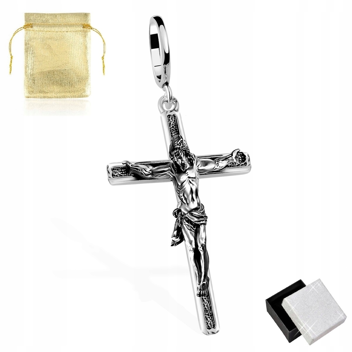 Křížek Na Silný Řetízek Stříbro 925 Velký Pánský Kříž Stříbro O Ryzosti 925