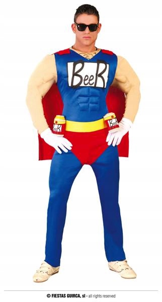 Kostým Beerman Superpiwo Mládenecká Superbeer m