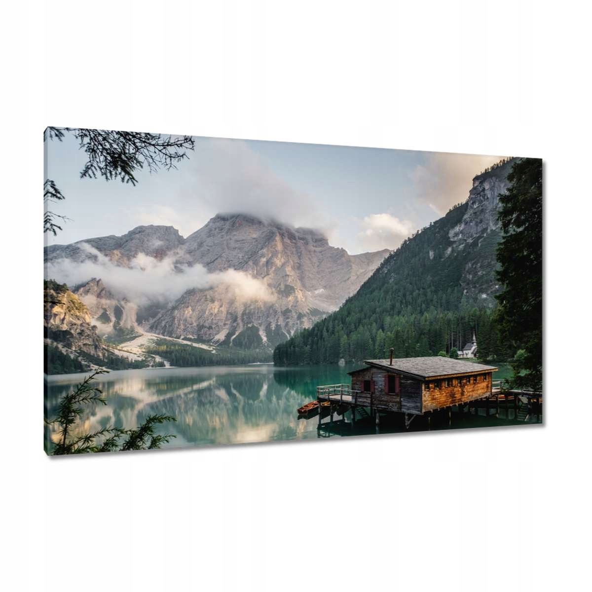 Obrazy 120x70 Krajina s horami Domek