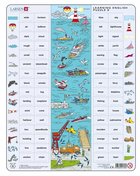 

Puzzle Edukacyjne Nauka Angielskiego Larsen