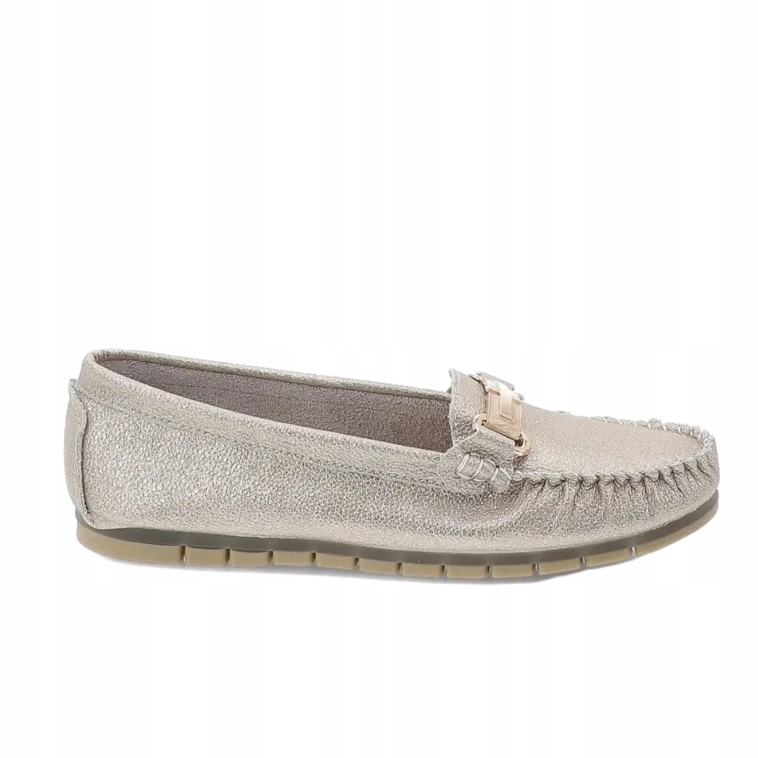 Dámské mokasíny S.Barski LR51-546 zlaté 40, zlaté