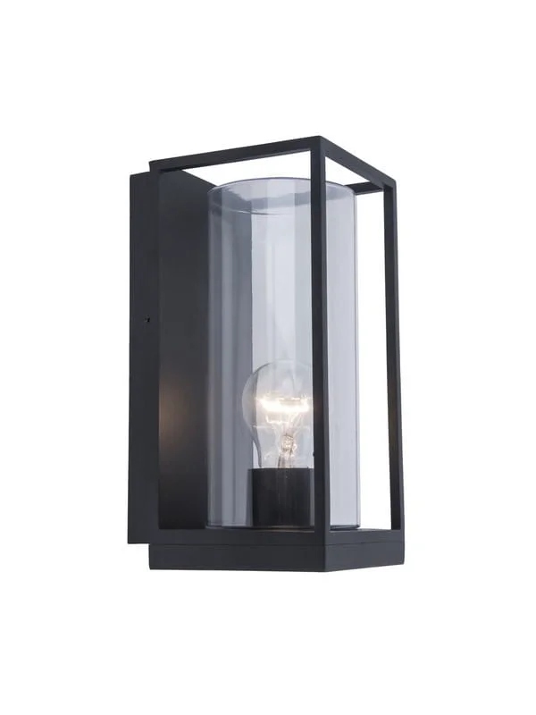 Moderní fasádní lampa pro venkovní nástěnné svítidlo Flair Černá Lutec