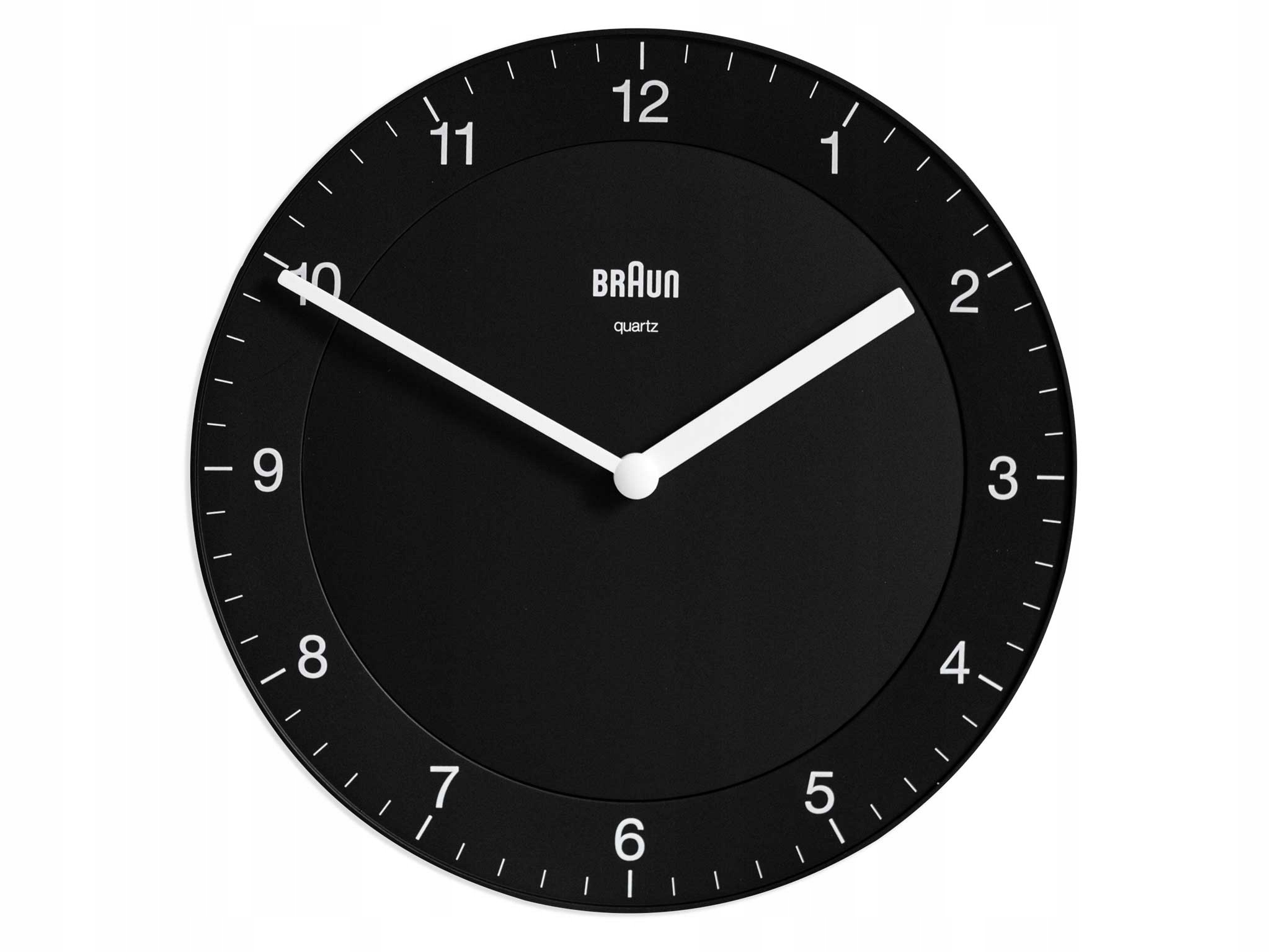 Černý Nástěnný Hodinový Stroj Braun BC06B Tichý