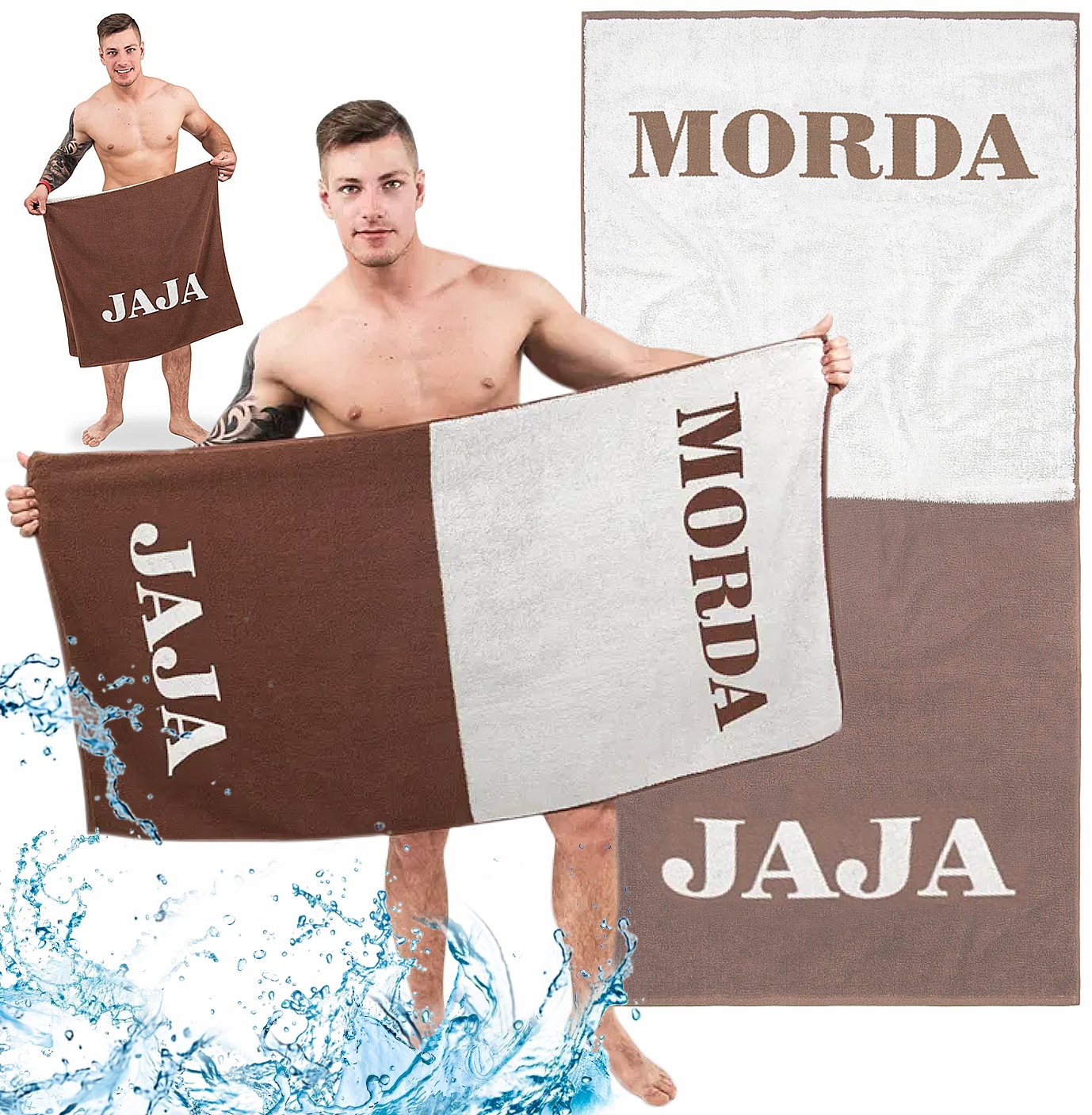 Ręcznik Kąpielowy Morda Jaja Szybkoschnący Plażowy dla Faceta