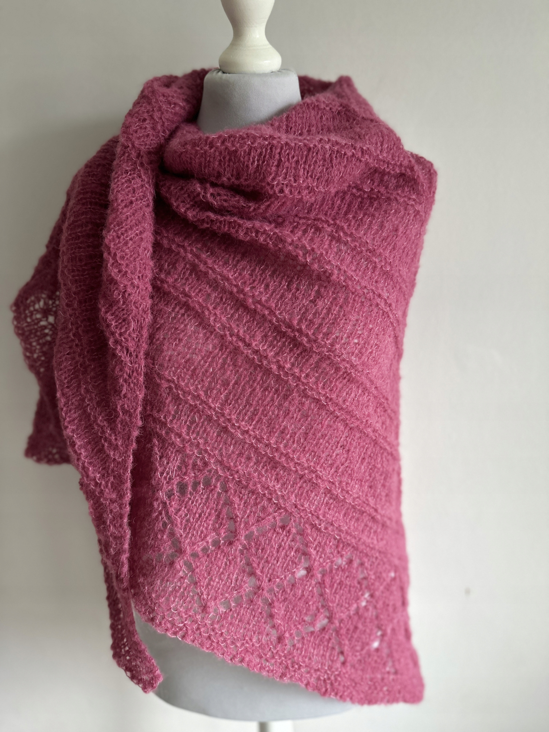 Šátek Obláček vřes handmade