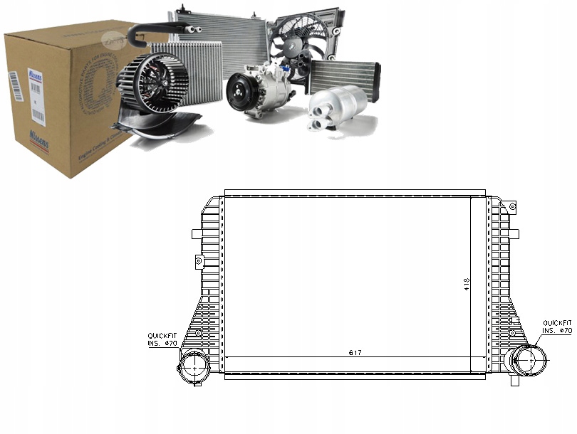 NIS96715 Chladič Sacího Vzduchu Audi A3, T Asistent řidiče #33