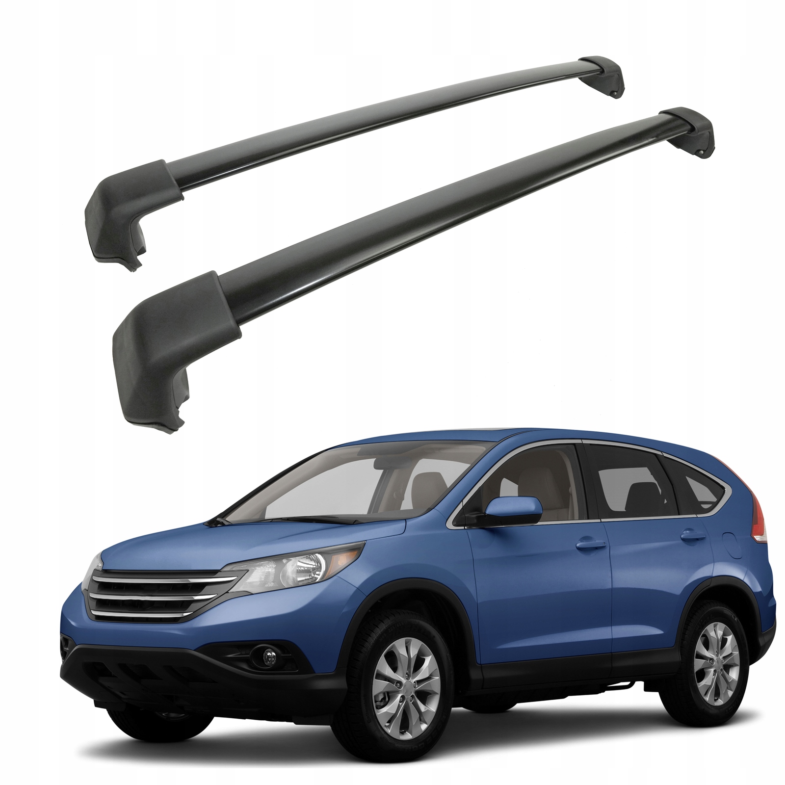 Strešné nosiče priečniky pre Honda Cr-v 2012-2017 Oem štýl hliník čierny 2 ks