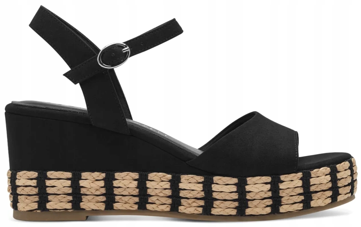 Stylové Dámské Sandály Na Platformě, Černé, Módní Marco Tozzi 41