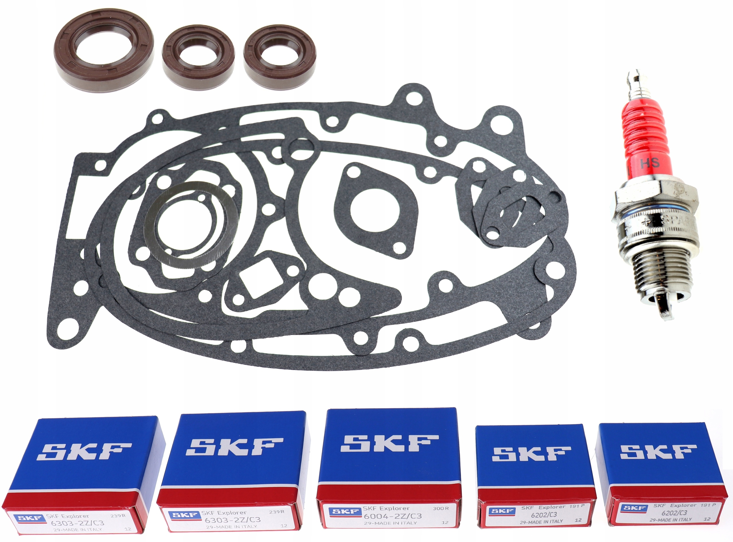 ROMET OGAR 200 JAWA JAWKA 50 USZCZELKI SWIECA SKF