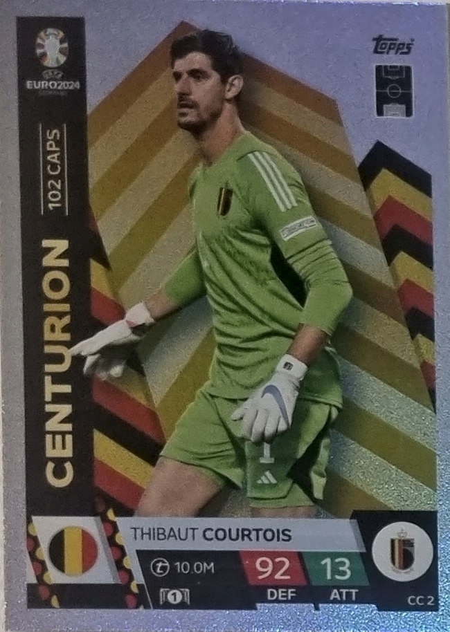 Euro 2024 Topps Match Attax Centurion CC 2 Thibaut Courtois