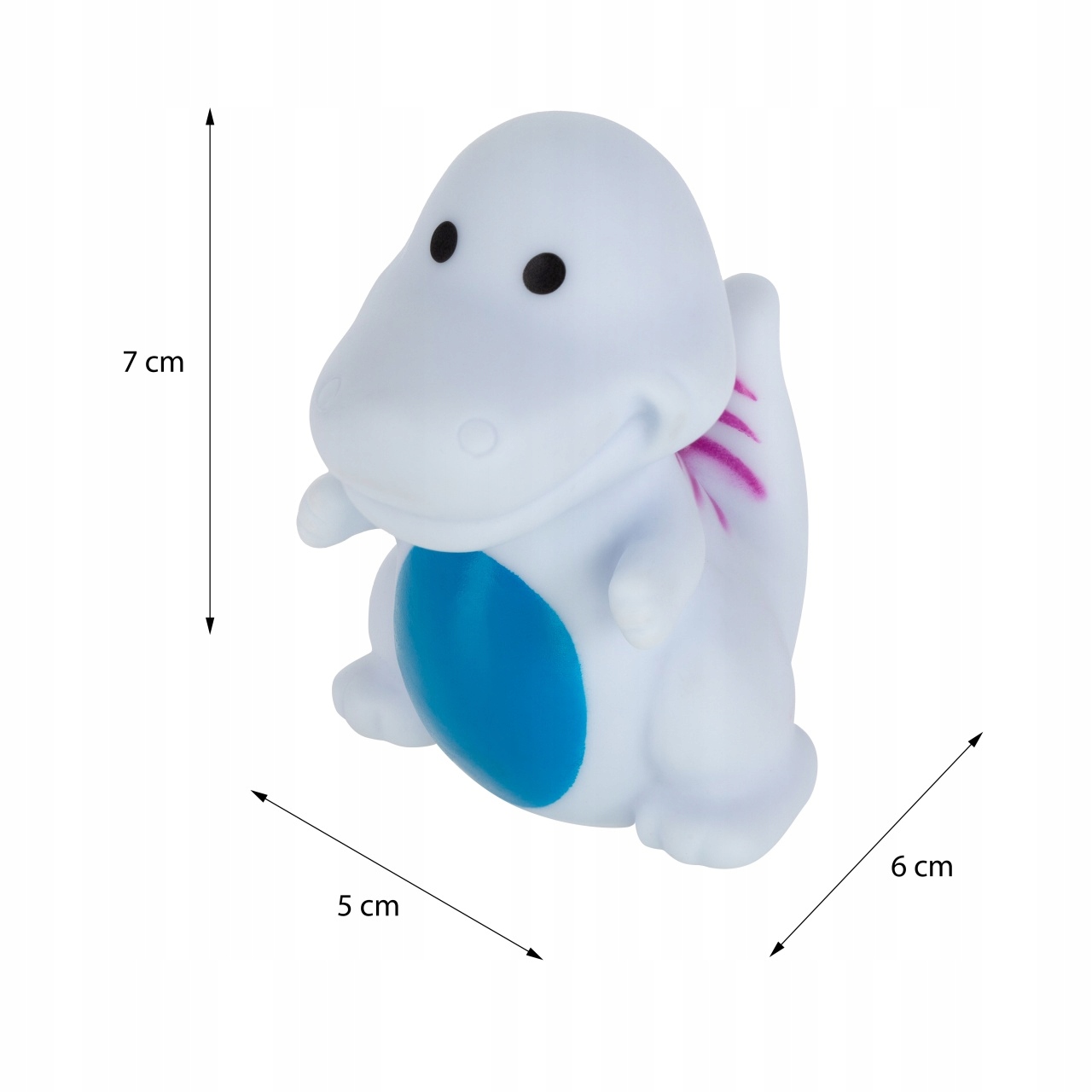 ZABAWKI KĄPIELOWE GUMOWE ZABAWKI DO KĄPIELI EKIPA DINOZAURÓW AKUKU 5 szt. Kolor dominujący wielokolorowy