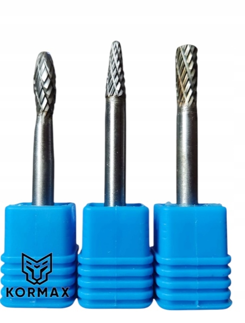 Rychlootáčkový frézovací rotační pilník 6 mm na kov s karbidem Set 3ks