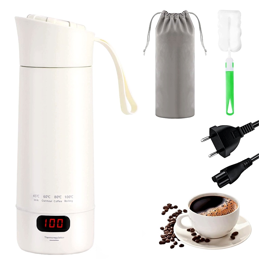 Přenosná Elektrická Konvice 400 ml 300 W Hrnek Termoska Regulace teploty