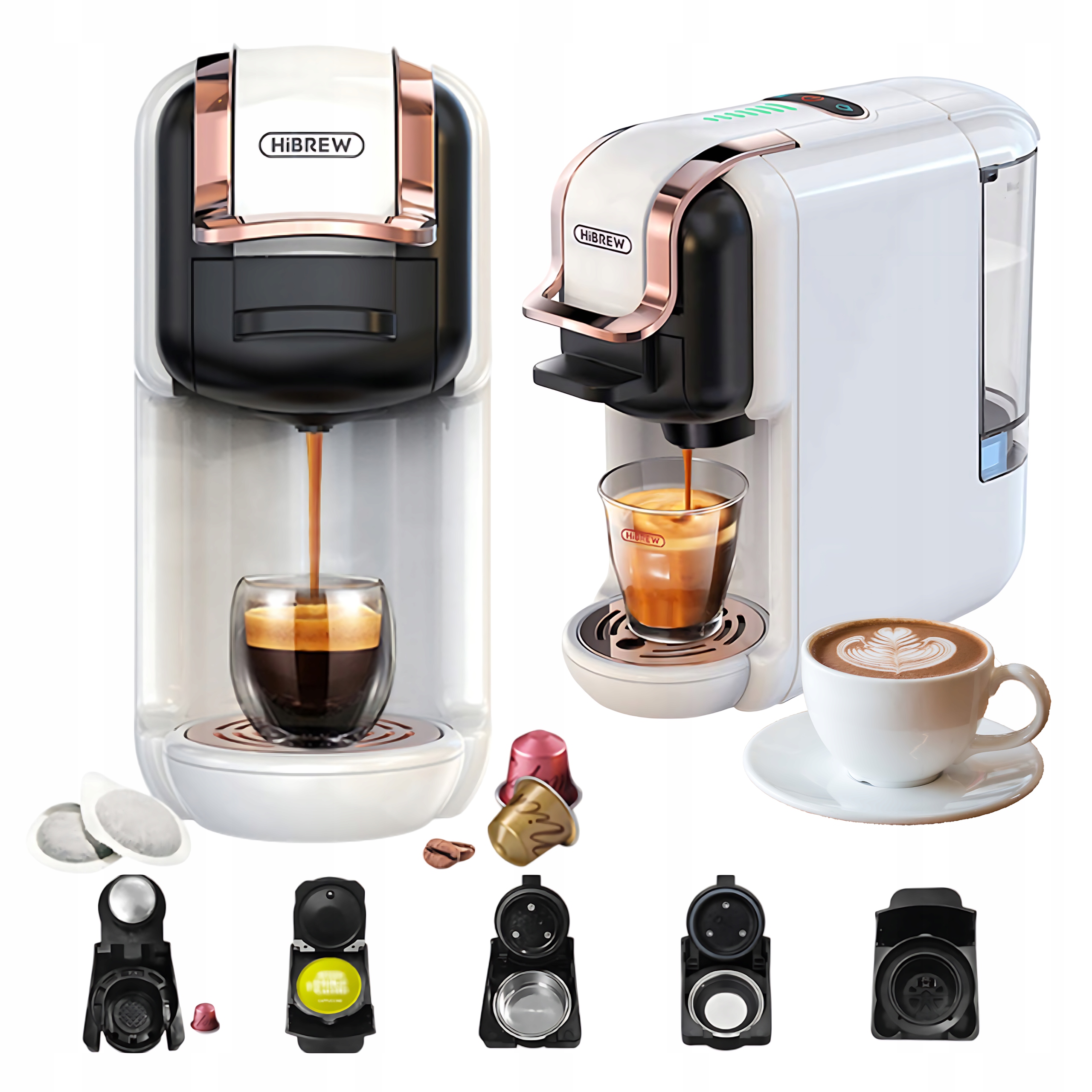 Kapsulový kávovar 5v1 Hibrew H2b Nespresso Dolce Gusto 19 barov
