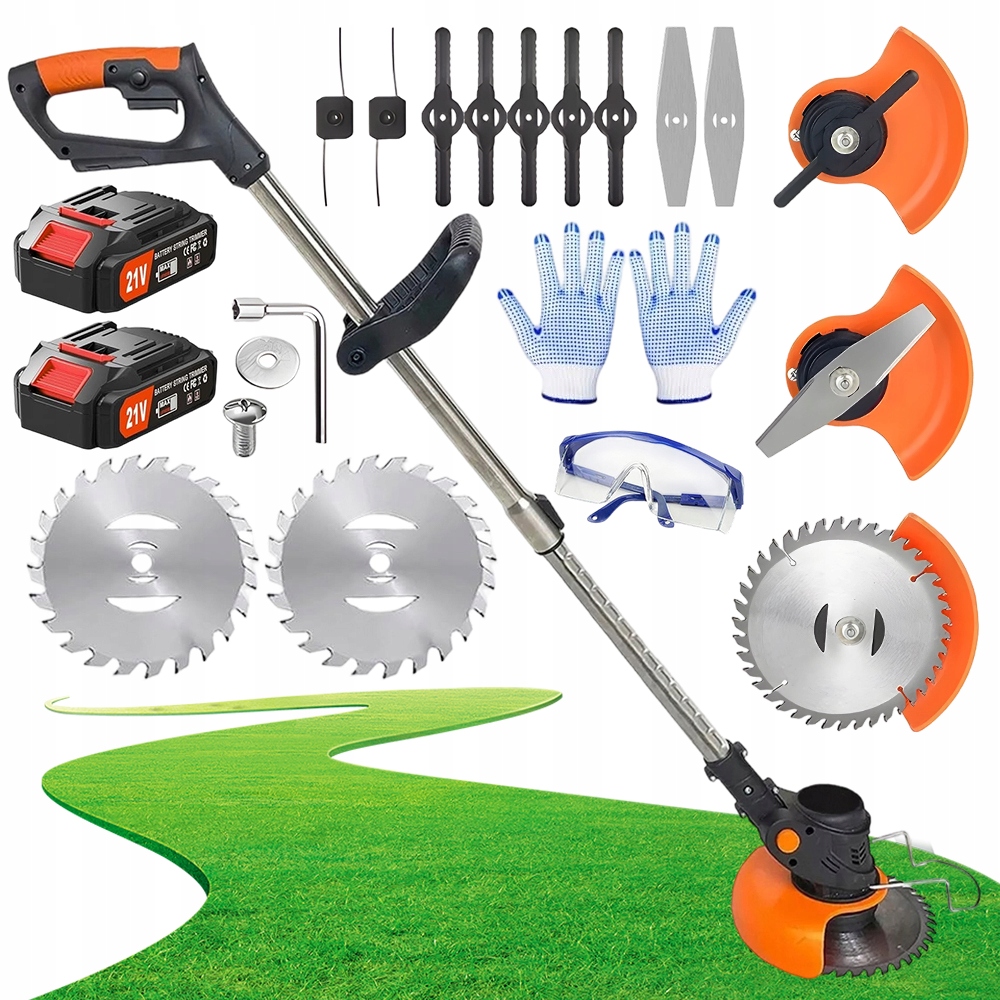 Akumulátorová Sekačka Kosa Elektrická Sekačka Na Trávy 2x Aku 1880W