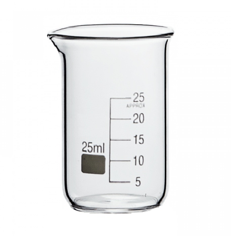 

Zlewka Wysoka 25ml Szklana Boro 3.3 Podziałka