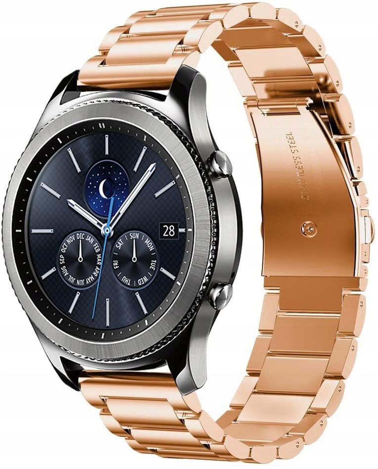 Różowe Złoto Bransoleta Samsung Galaxy Watch 3 45mm (Tech-Band)