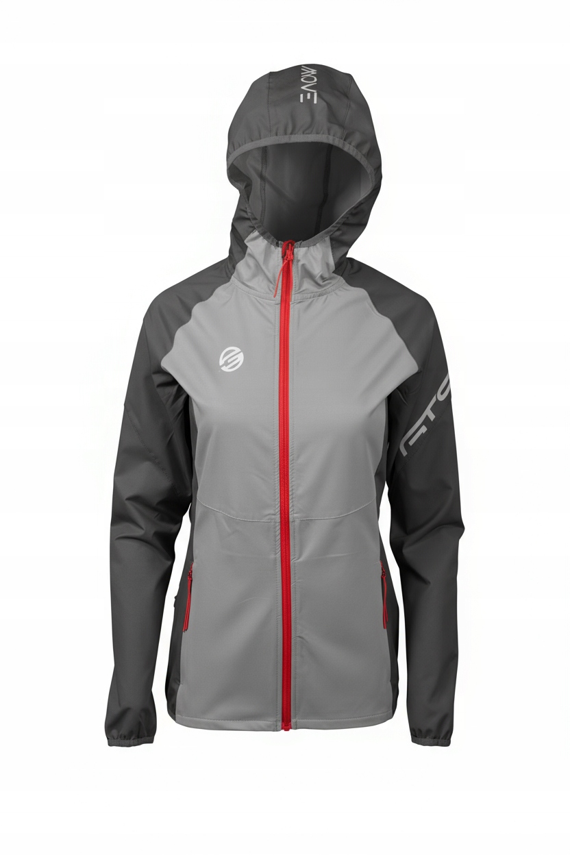 Dámská cyklistická turistická bunda Gts Light Hoodie šedá grafit 46 3XL