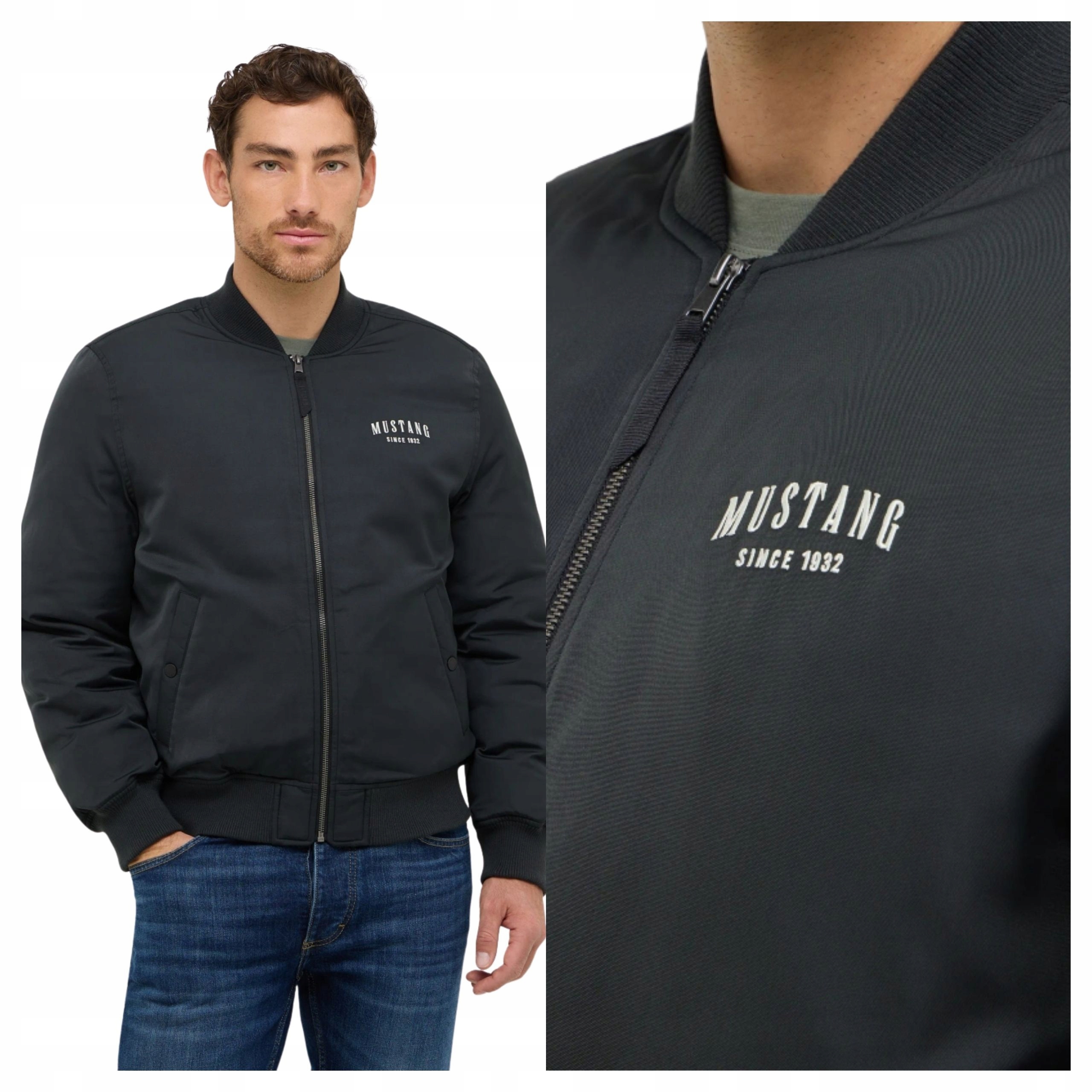 Zimní Bunda Mustang Byron Černá Bomber Regular Fit XL