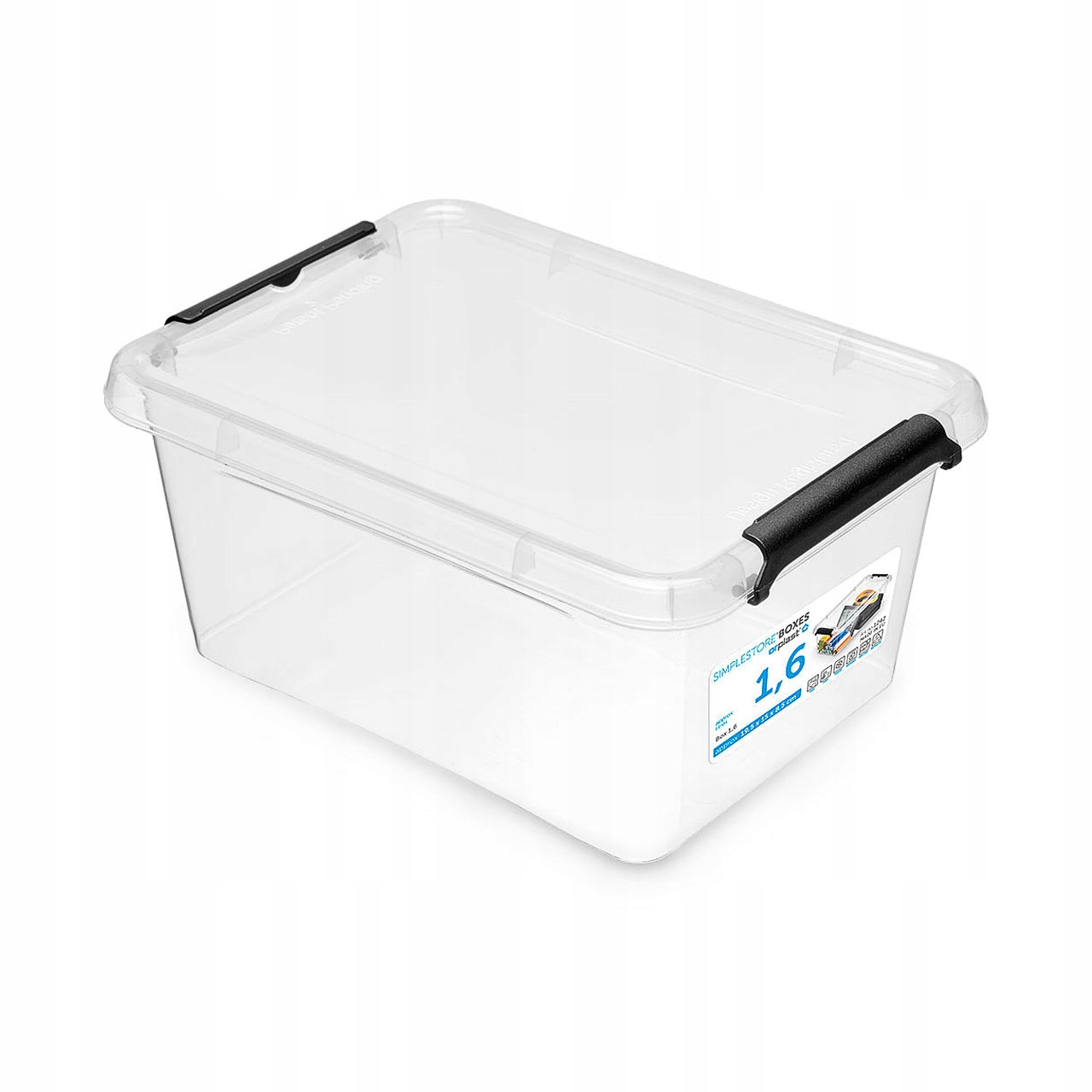 Zamykany pojemnik pokrywa klipsy SimpleStore 1242