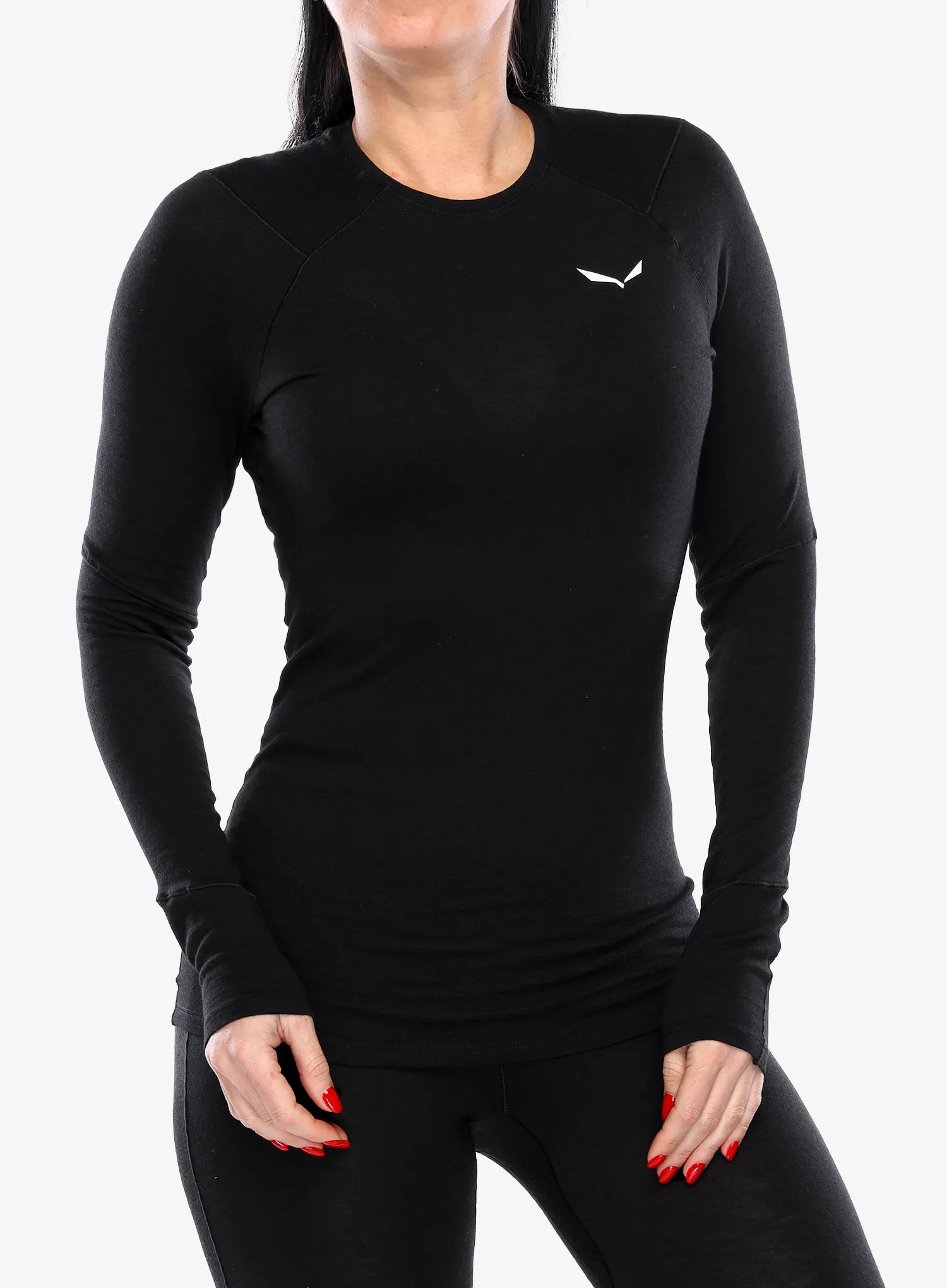 Mikina termoaktivní mikina Salewa Cristallo Warm Amr L/s Tee černá