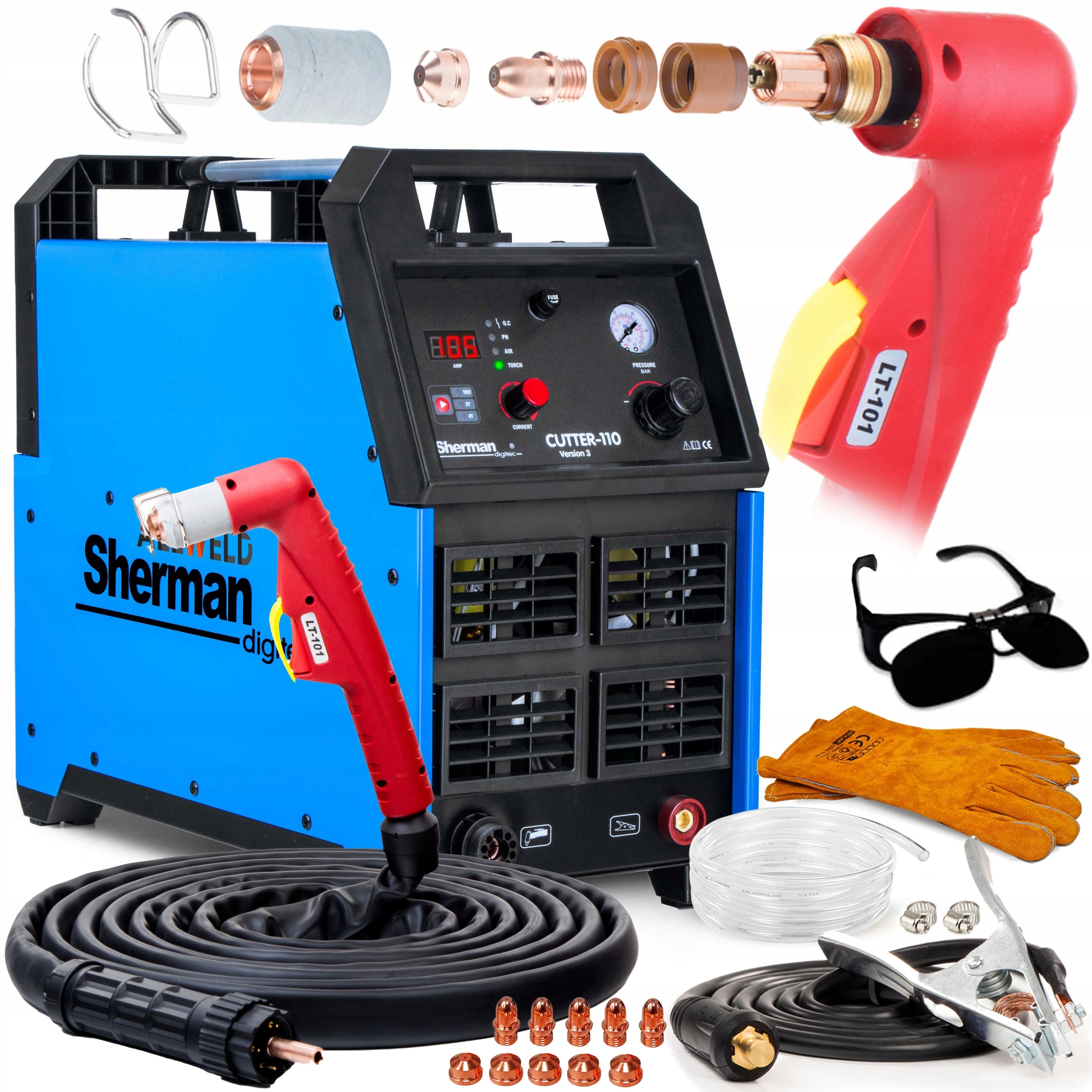 Plazmová Řezačka Plasma Sherman Cutter 110 105A 40 MM 400V Alu Hf Igbt