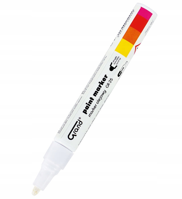 MARKER BIAŁY WODOODPORNY OLEJOWY MARKERY PISAK FLAMASTRY OKRĄGŁY Stan opakowania oryginalne