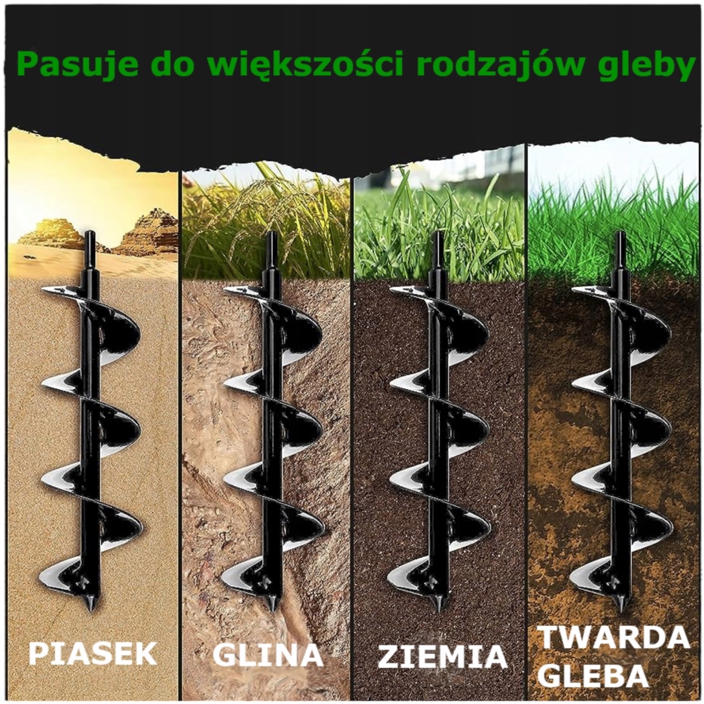 ŚWIDER DO GLEBY NA WIERTARKĘ WKRĘTARKĘ 10x80cm M83188 WIERTŁO ŚWIDER Długość wiertła 80 cm