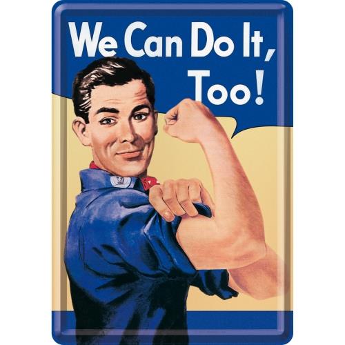 POCZTÓWKA BLASZANA SZYLD 10x14 We Can Do It Too US