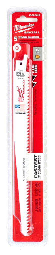 Milwaukee Pilový List na dřevo a plasty 230 mm 6 Tpi 5ks 48005016
