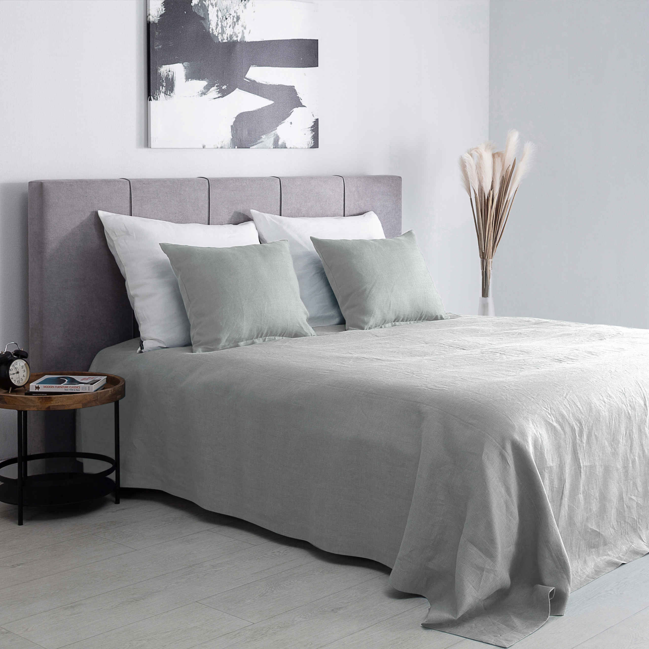 Dekoria Kostkované povlečení 260x260cm světle šedé