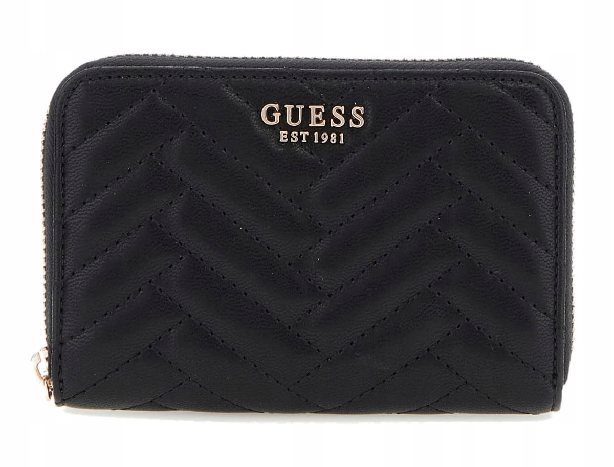 Prošívaná Černá Dámská Peněženka, Elegantní A Krásná Krabička Jako Dárek Guess