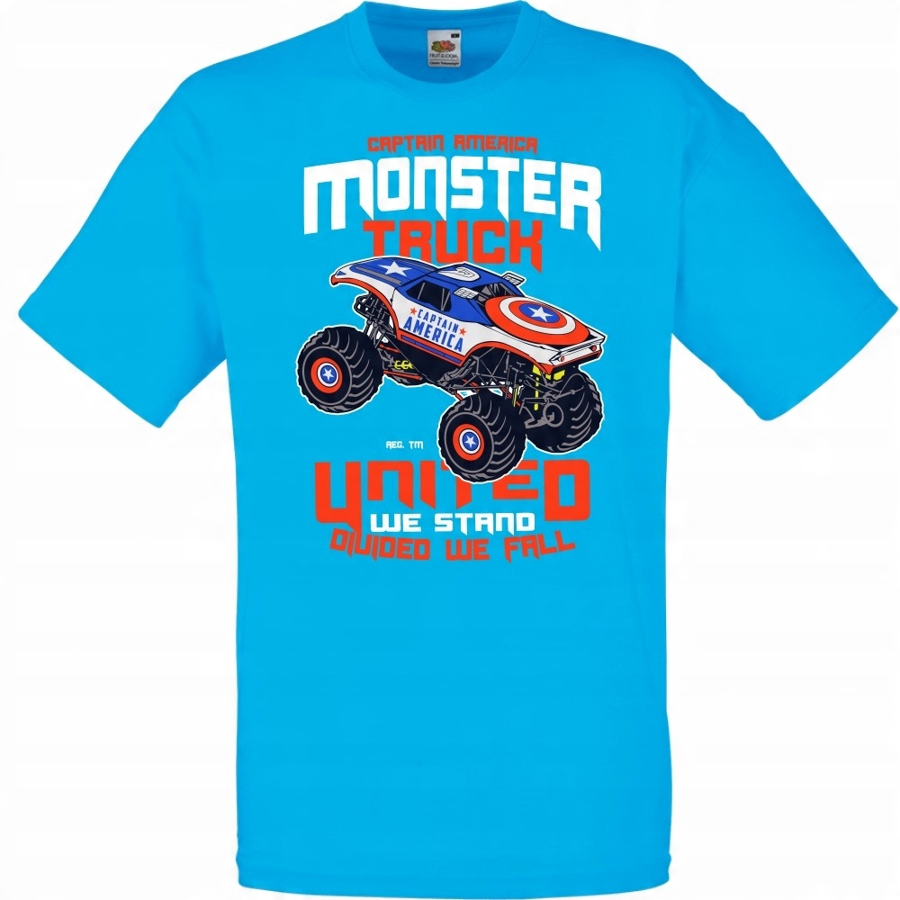 

Koszulka monster truck captain america XL lazurowa