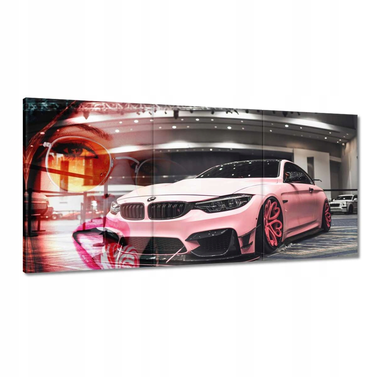 Obrazy 180x90 Ružové Bmw Auto Dievčatá