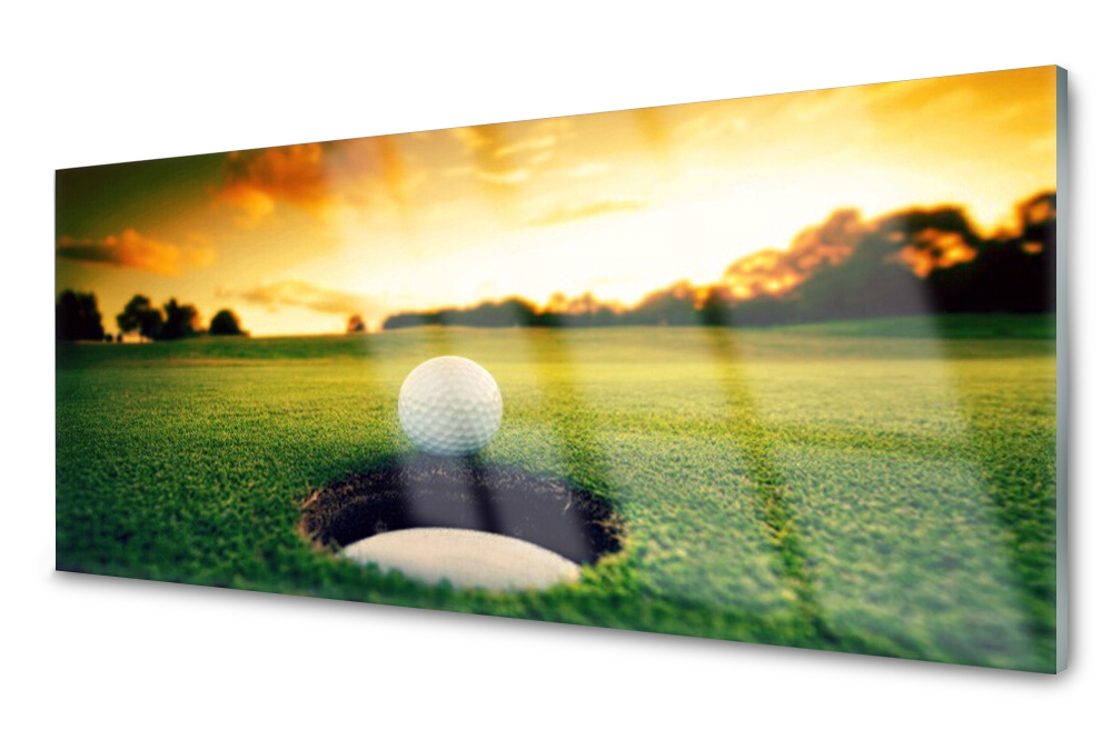 

Panel szklany do kuchni Piłka Golfowa Trawa 125x50