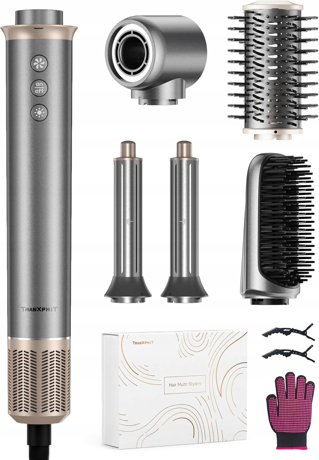 Kulmofén na vlasy 5v1 160000 ot/min Ionizace 1200W Tranxphit Styler