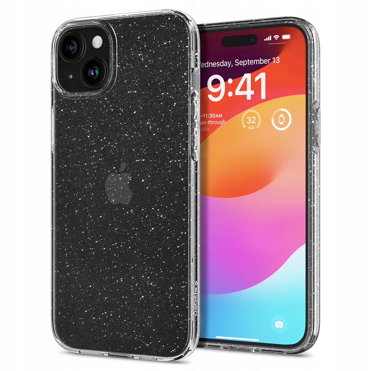 Spigen Liquid Crystal Glitter, kryształowy kwarc iPhone 15 Plus