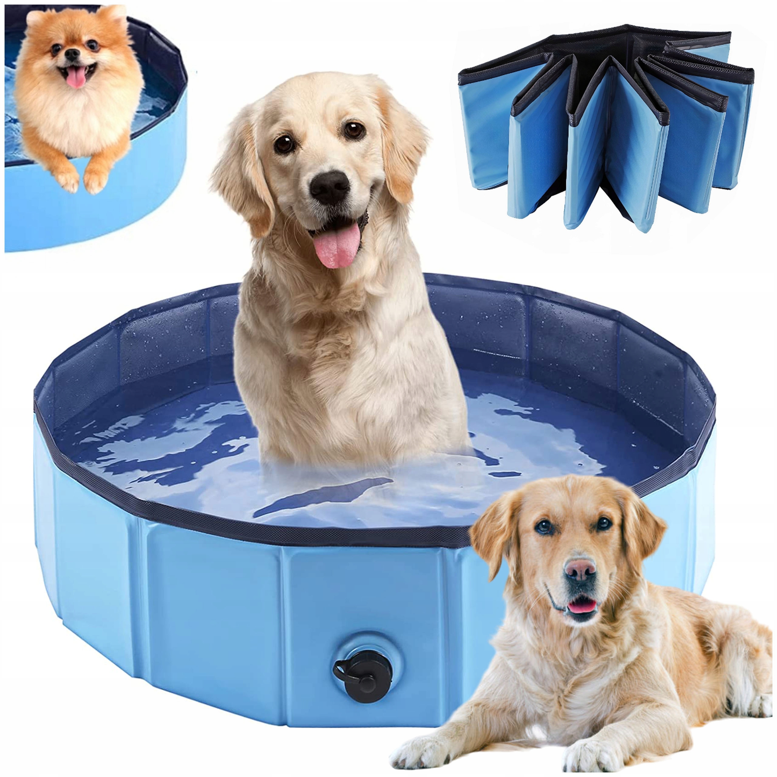 Levně Bazén Pro Psa Kočku pro děti Skládací Kotec na mytí ochlazování míčů 80 x 30 cm