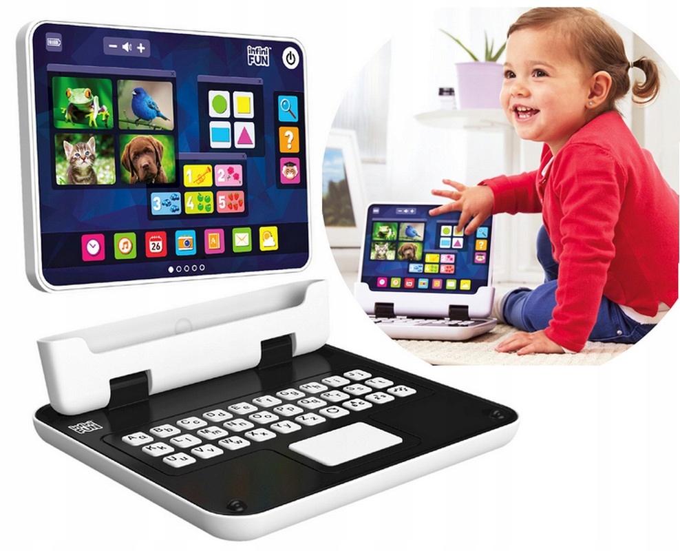 SMILY PLAY TABLET LAPTOP 2W1 DLA DZIECI 80 pytań