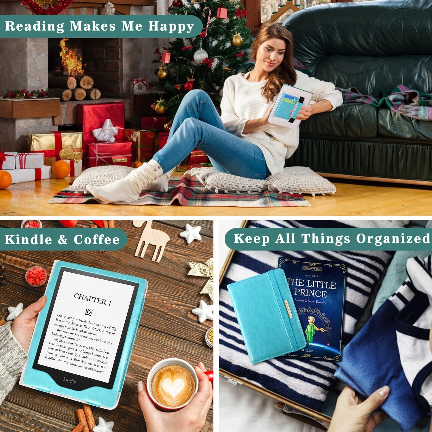 ETUI CZYTNIK KSIĄŻEK KINDLE PAPERWHITE 11-GEN 6" 2021 NIEBIESKI SOLIDNY Kolor niebieski