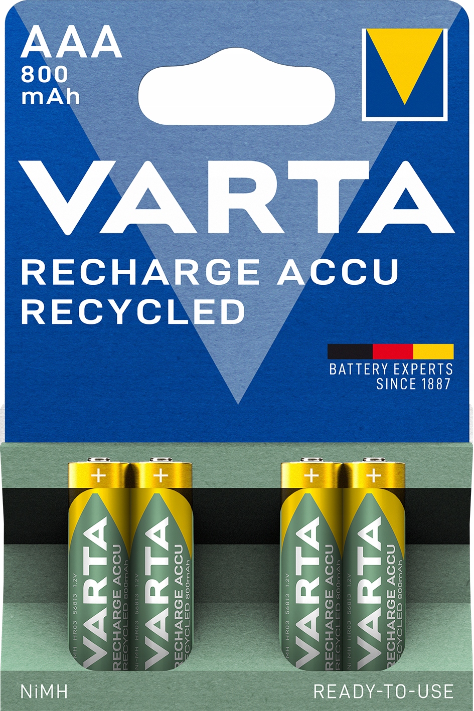 4x Akumulator (NiMH) VARTA AAA (R3) 800 mAh bliste