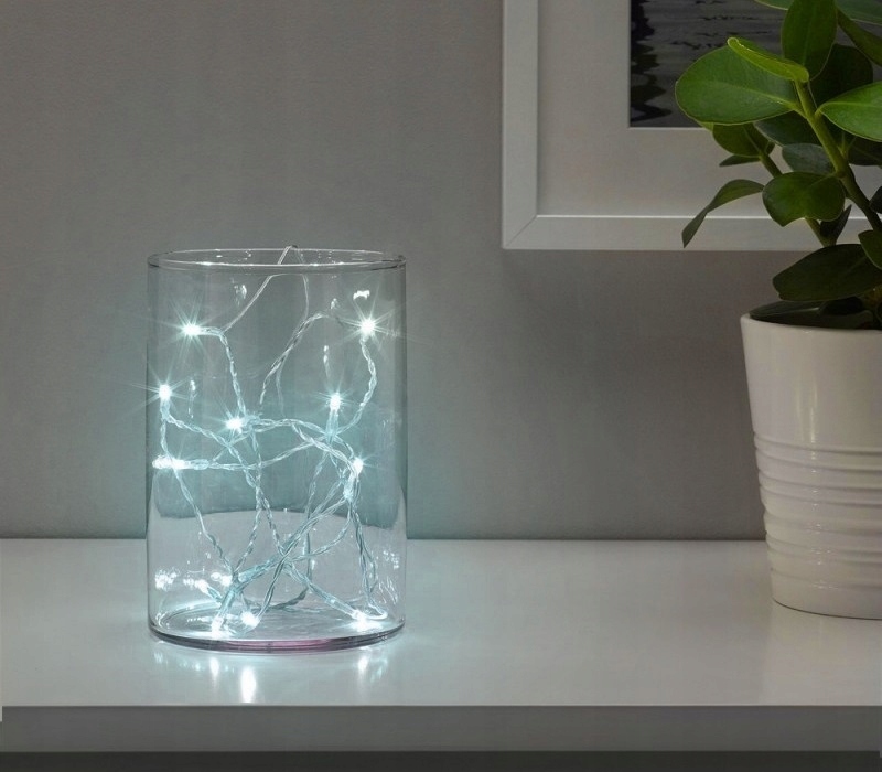 lampki choinkowe tradycyjne 10 led 2 m na baterie - ZIMNY BIAŁY SN51319-CW — 5