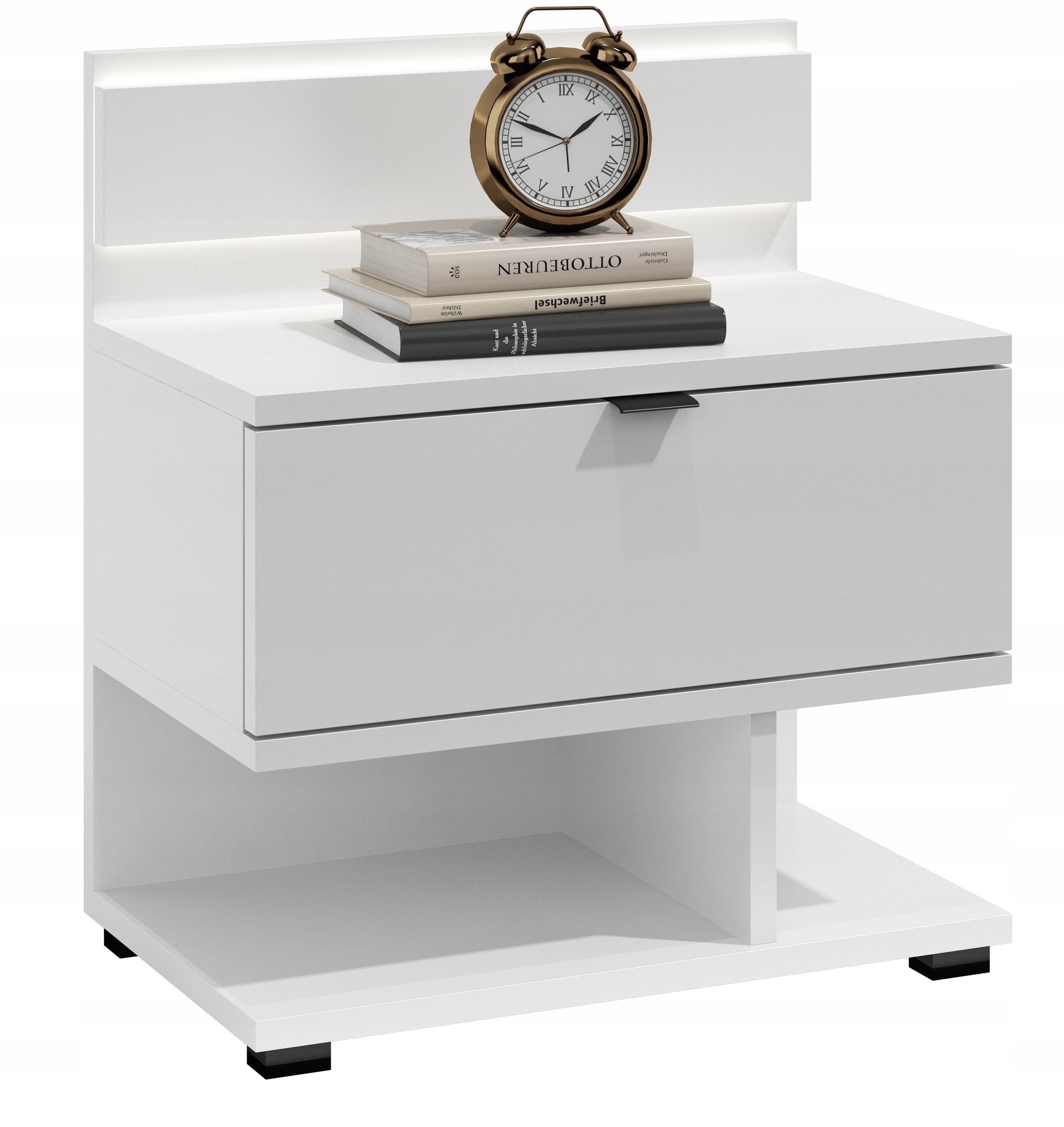 nočná skrinka Led nočný stolík n6 biely