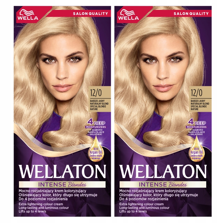 Wellaton Intense Farba na Vlasy 12/0 Jasná Prírodná Blond x2